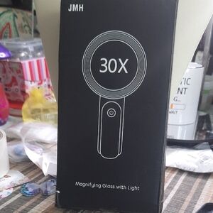 JMH 30X Magnifying Glass with Light - Black Boxed